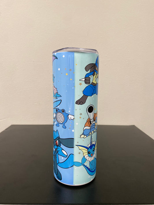 Blue Pokemon Themed Tumbler Cup